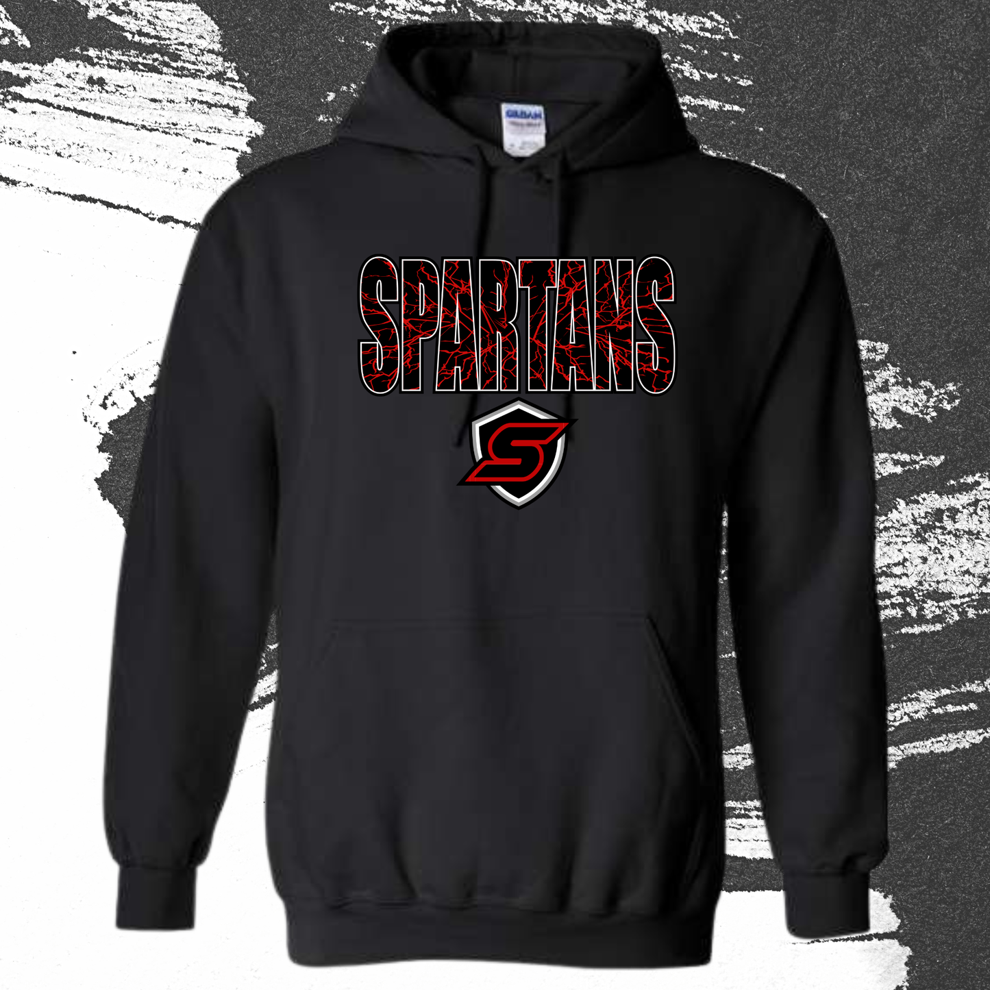 Black Spartan Hoodie - Adult