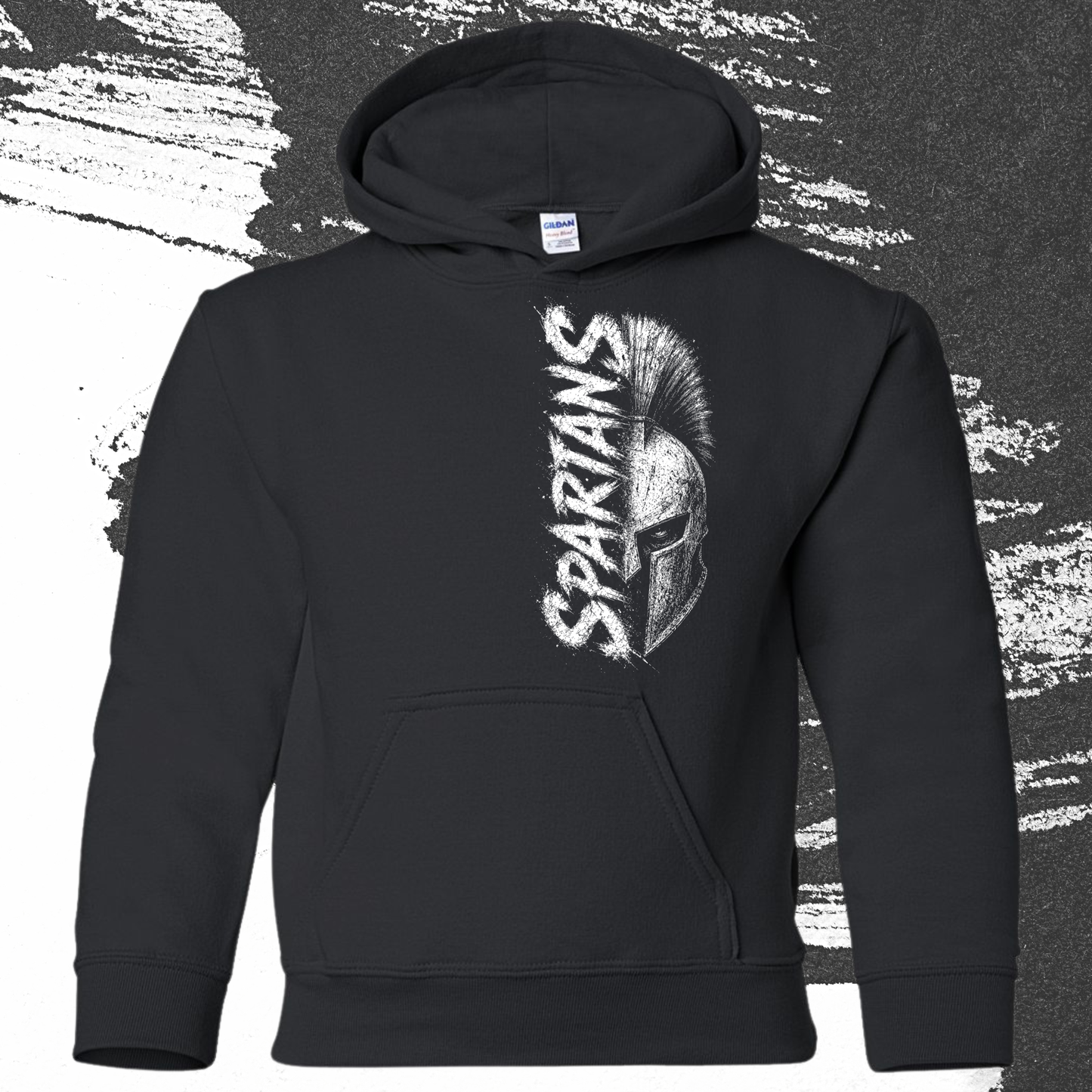 Black Spartan Hoodie - youth