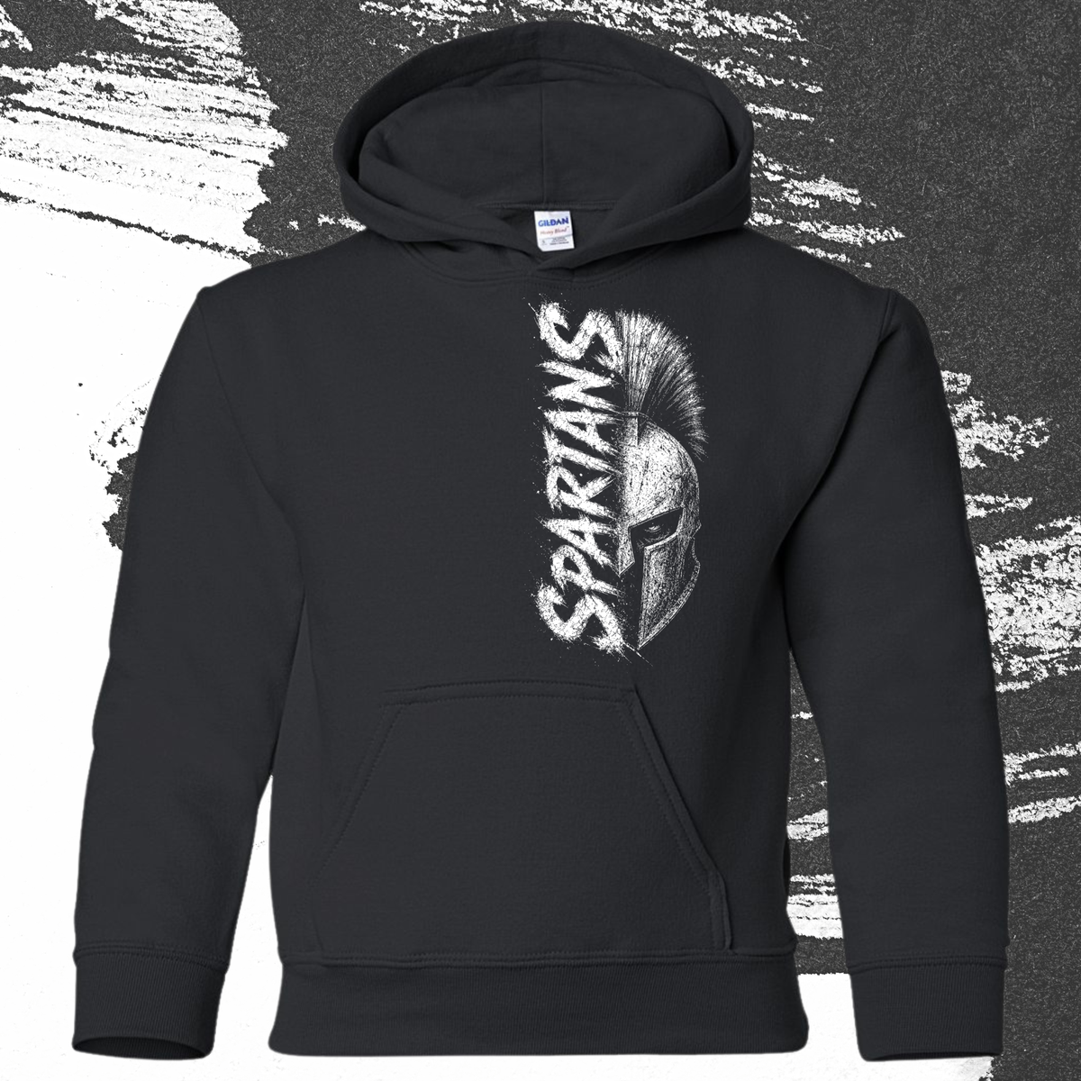 Black Spartan Hoodie - youth